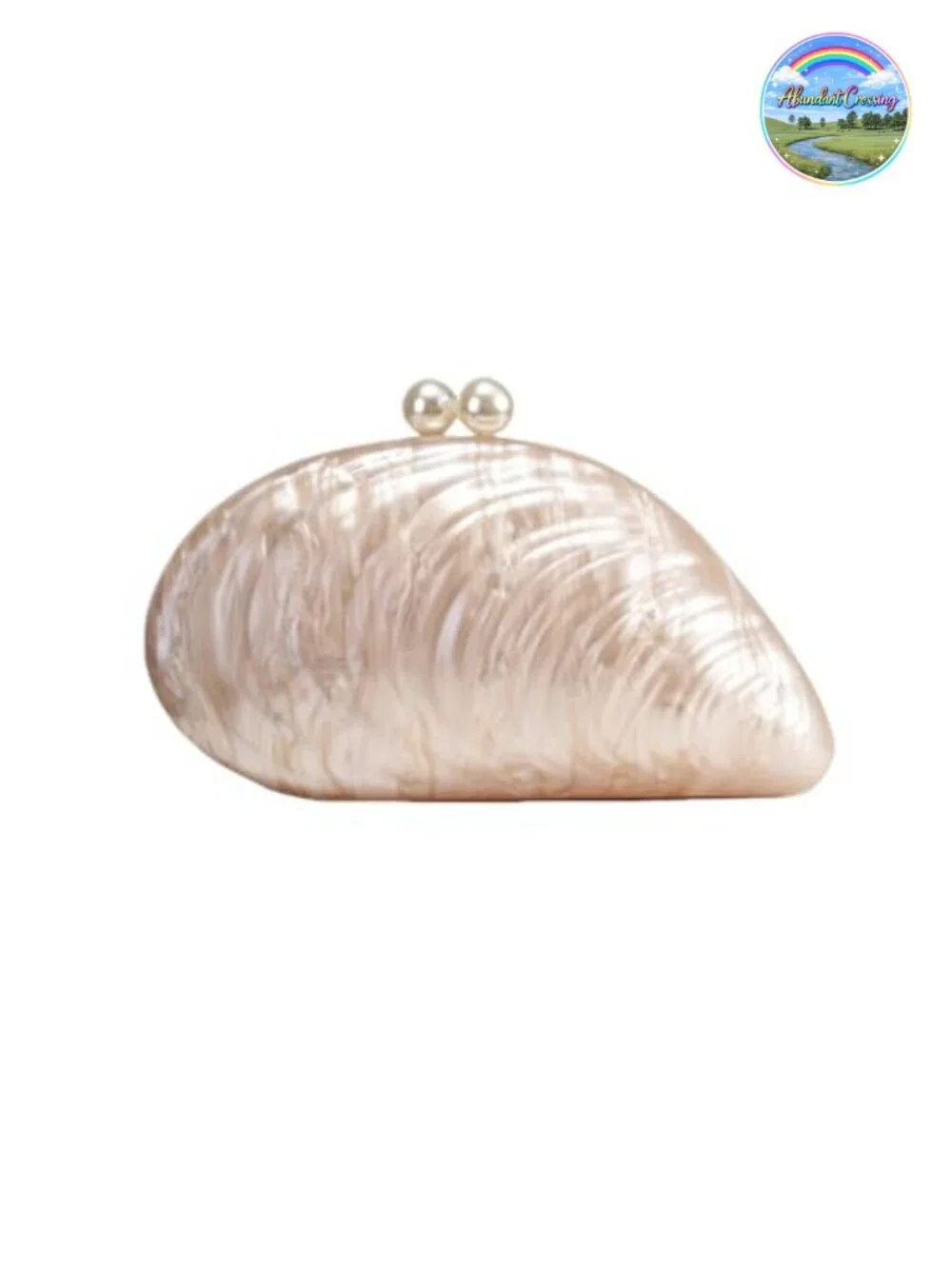 Acrylic Evening Clutch Bag with Marble Glitter Finish